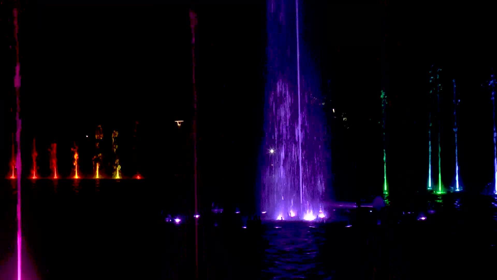 晚上多媒体喷泉公园视频的预览图