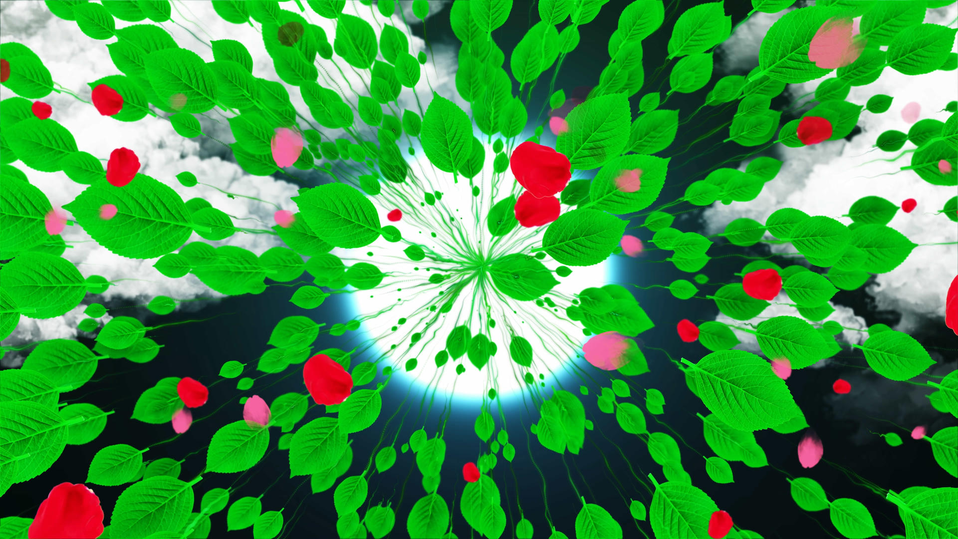 4K唯美的绿色树叶素材视频的预览图