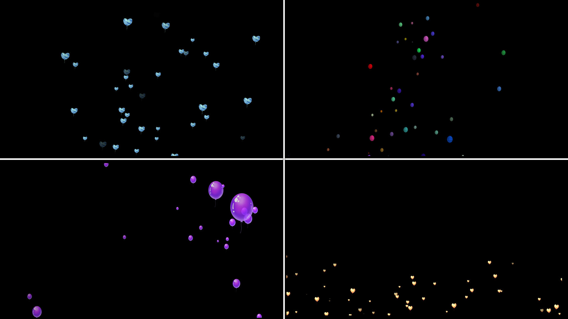 一组气球粒子漂浮动画13视频的预览图