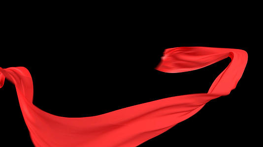 红绸布飞舞视频的预览图