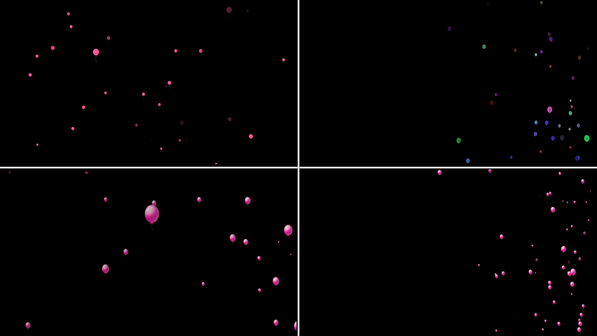 一组气球粒子漂浮动画14视频的预览图