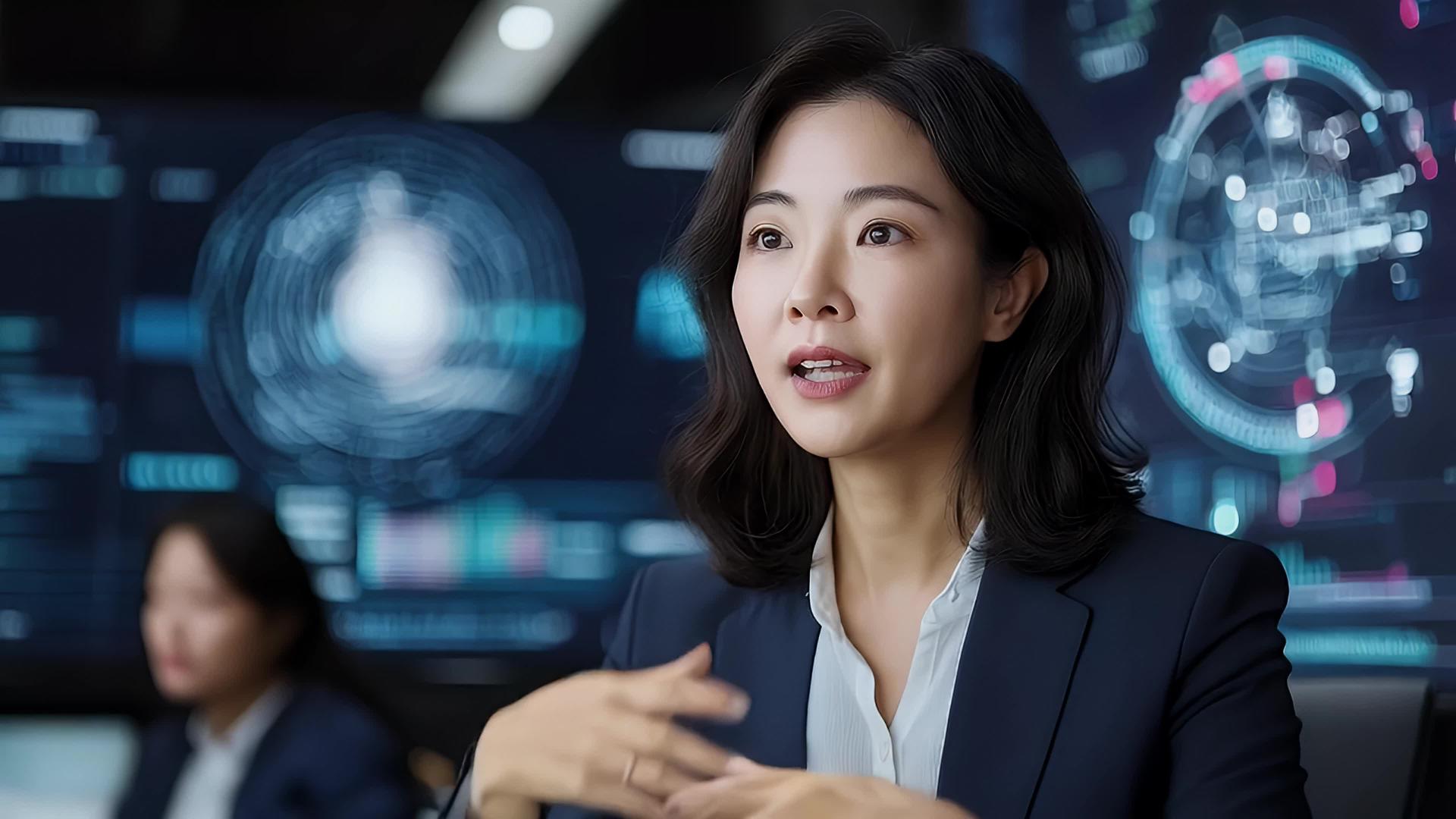 4k高清女科研女商务人员高清实拍视频的预览图