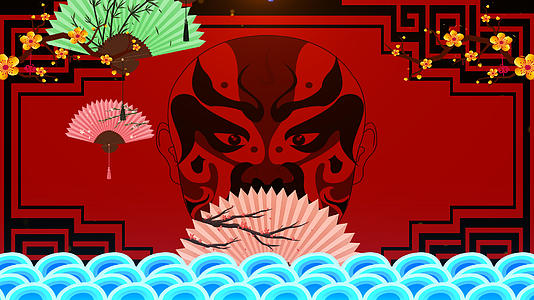 中国风京剧戏曲背景视频的预览图