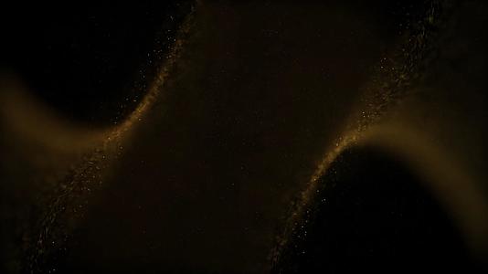 金色大气粒子波浪动态透明背景视频元素视频的预览图