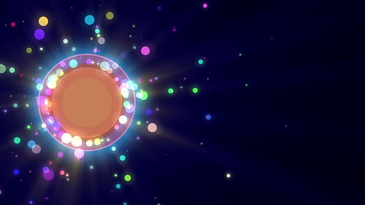 运动背景环绕着抽象粒子圆视频的预览图