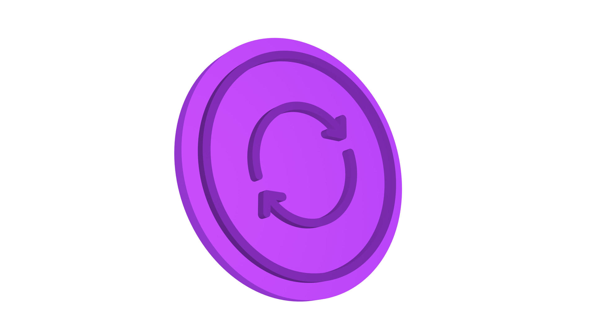 圆向箭头3d图标紫色Alpha通道视频的预览图