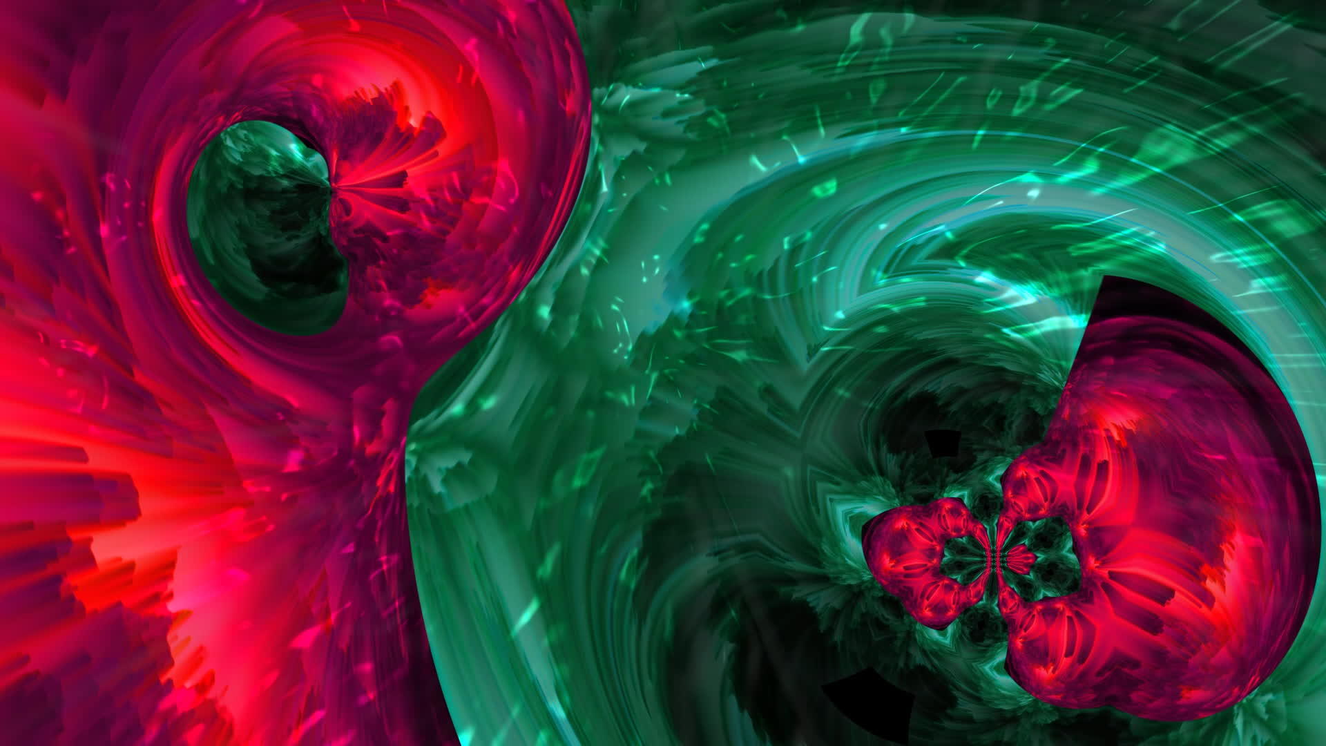 红色和绿色幻觉背景动画视频的预览图