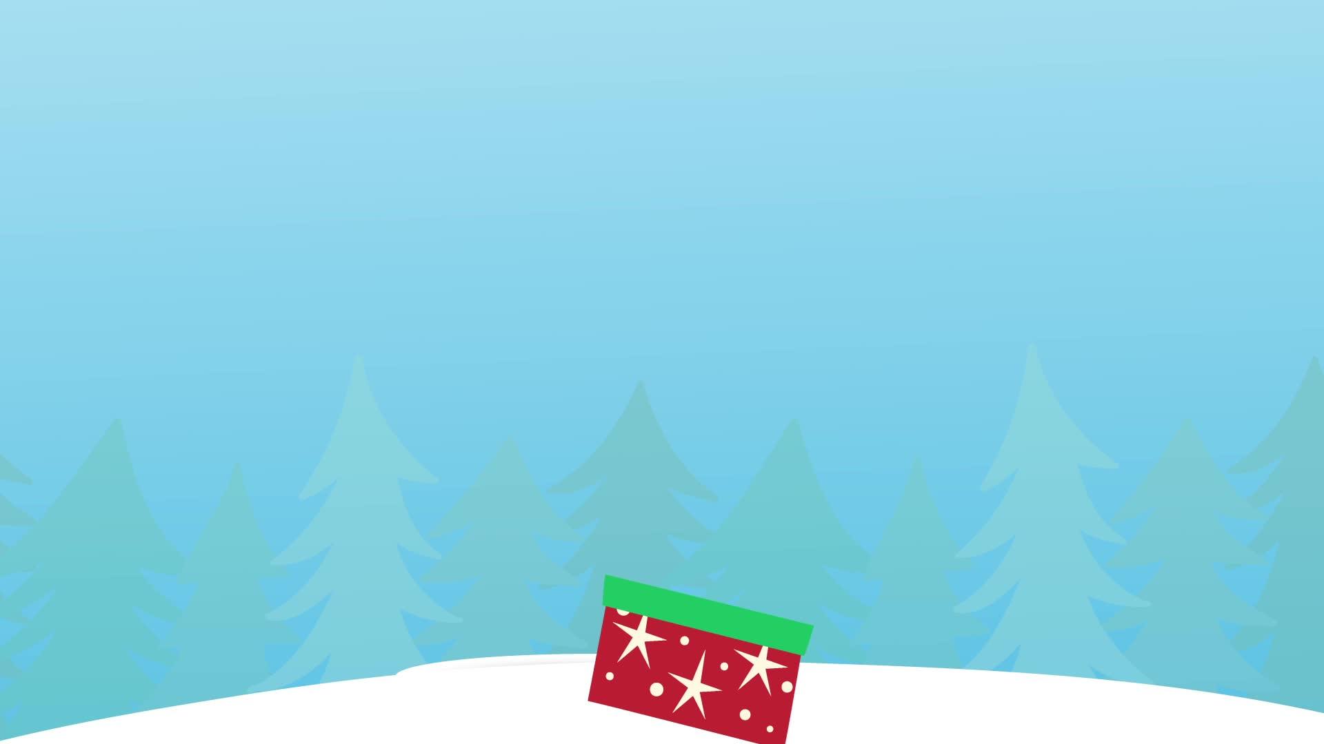 圣诞抽象背景的动画包括雪和桑塔克拉斯视频的预览图