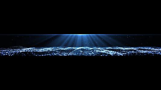 8K超宽屏粒子海洋背景视频视频的预览图