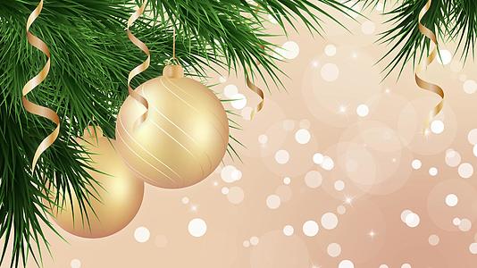 圣诞节和新年背景循环包括黄金假日装饰圣诞树运动图片视频的预览图