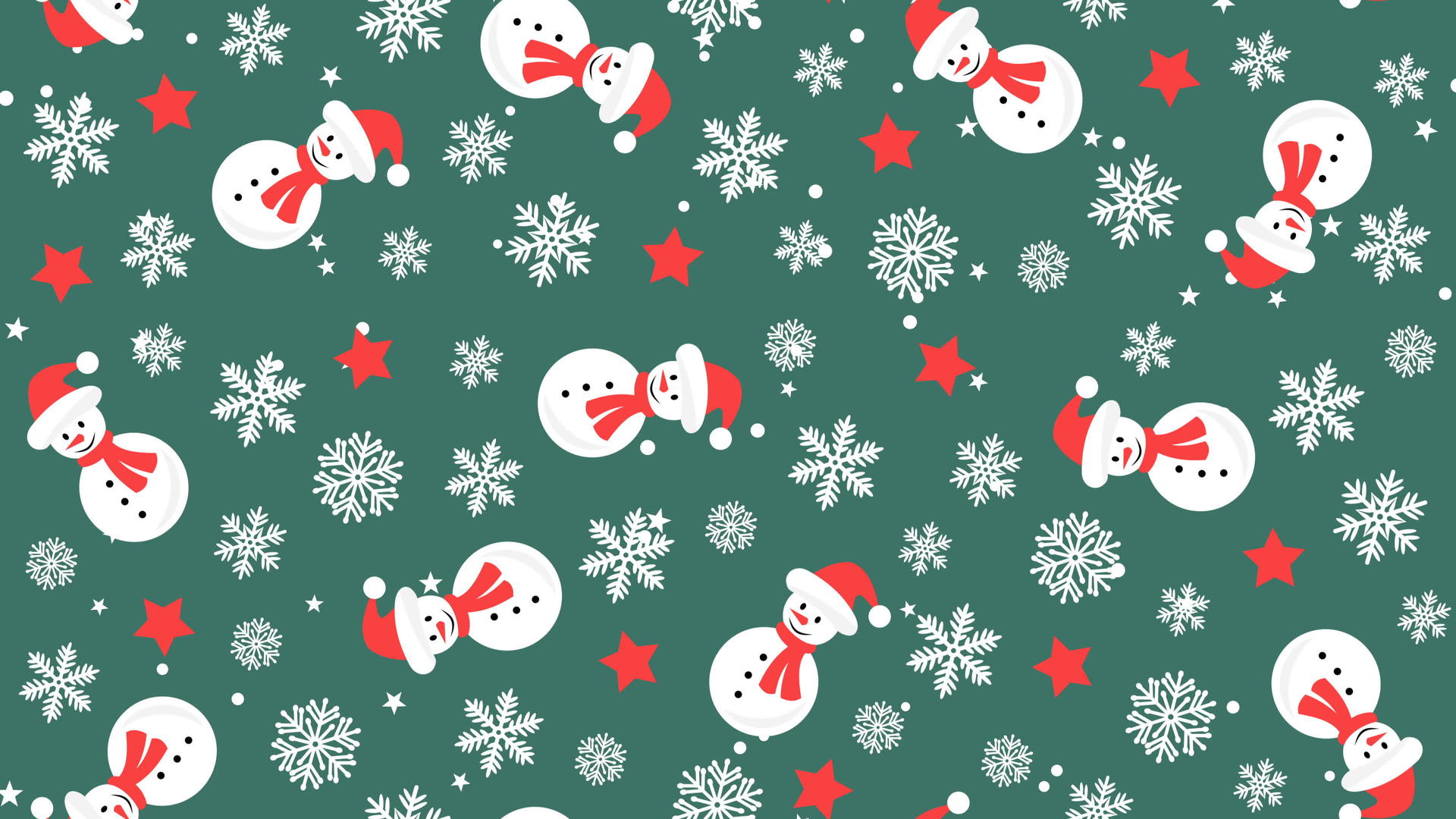 圣诞背景图案雪人雪花运动图案视频的预览图