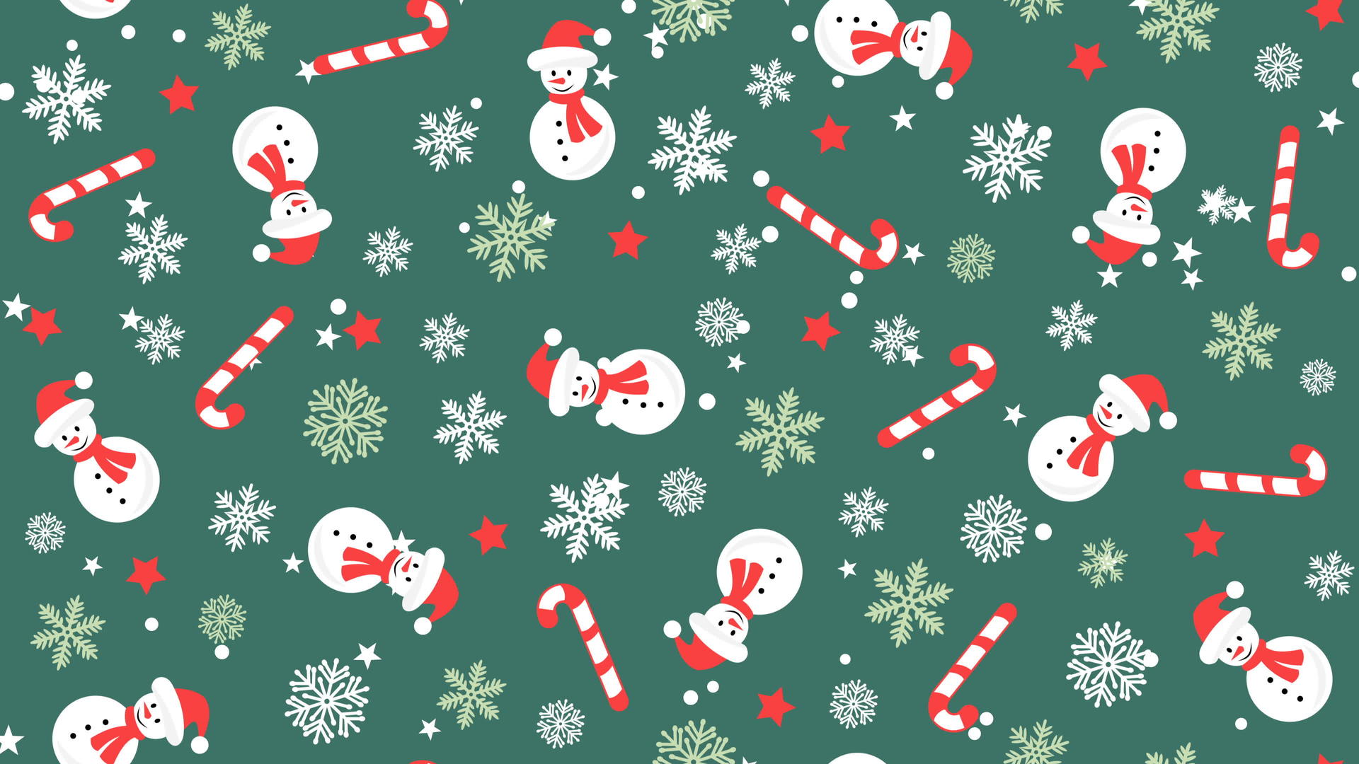 圣诞背景图案雪人雪花运动图案视频的预览图