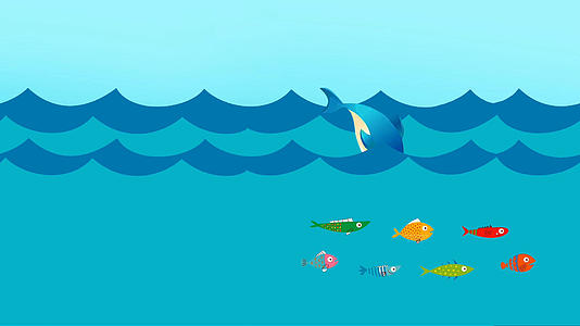 卡通鱼群歌曲背景视频的预览图