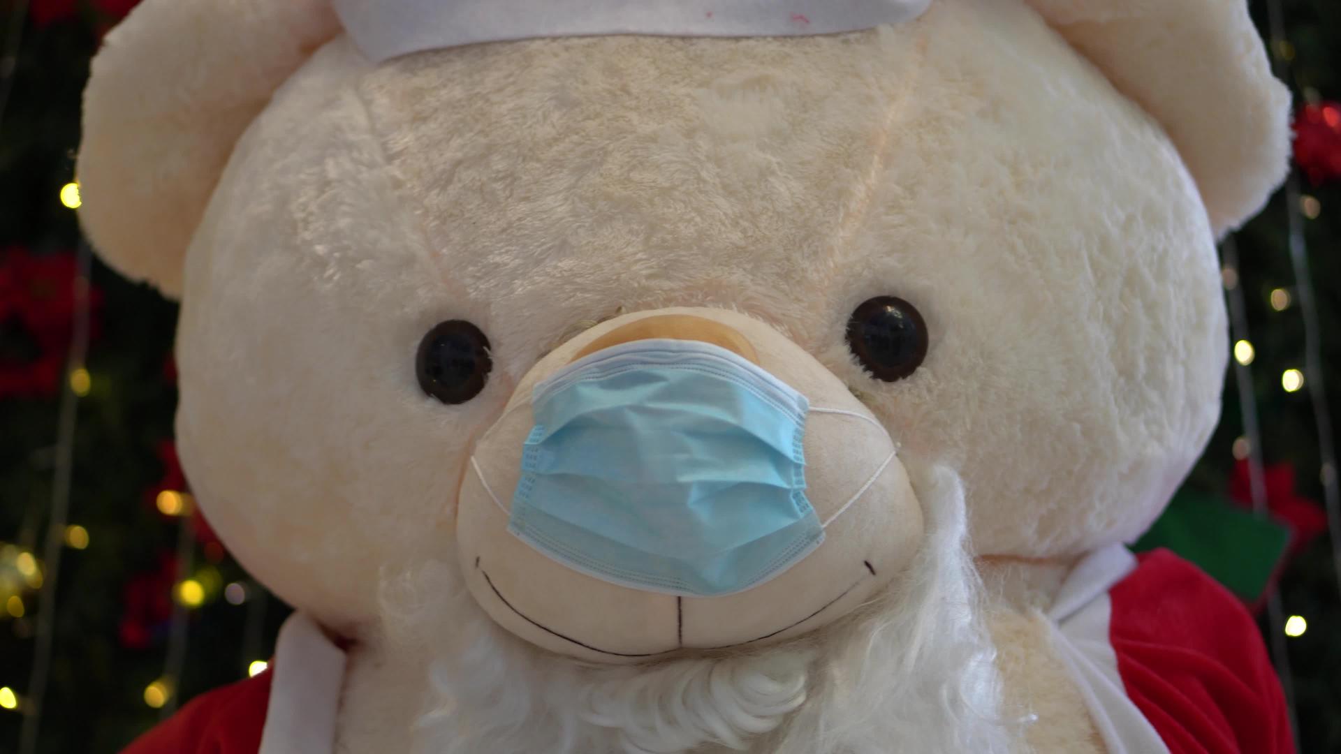 加玩具熊戴口罩视频的预览图
