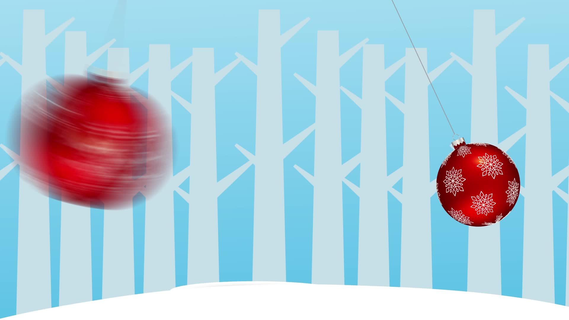 圣诞抽象背景与红色泡泡旋转视频的预览图