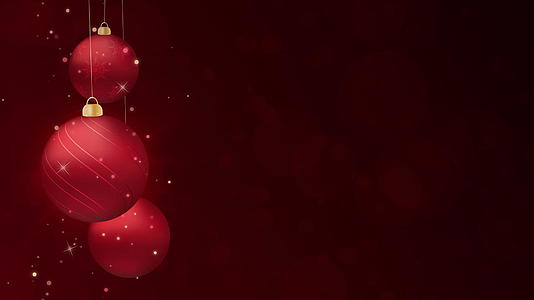 圣诞节和新年背景循环红色假日装饰动画4k运动图形视频的预览图