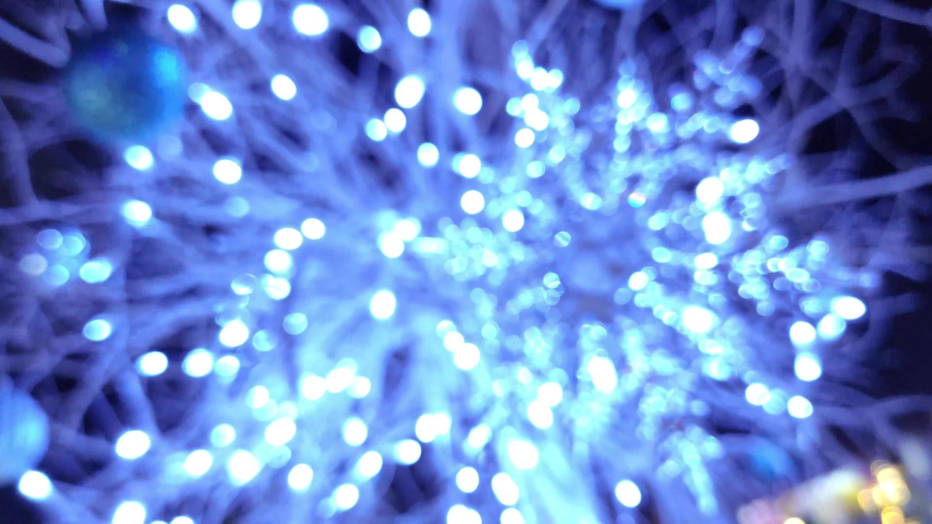 蓝色圣诞灯视频的预览图