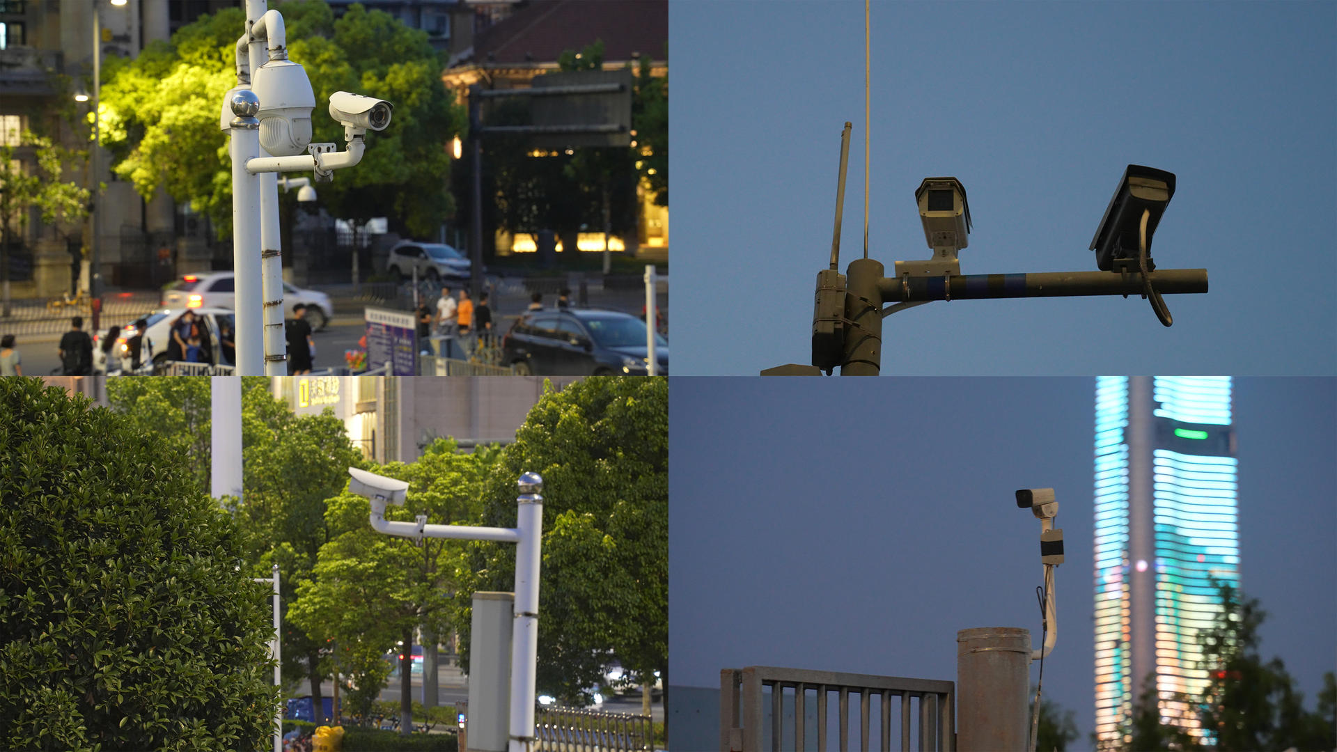 城市街头交通天眼摄像机摄像头治安安全警用4k素材合集视频的预览图