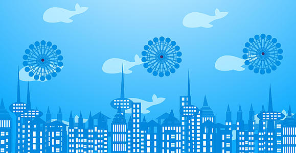 蓝天城市视频的预览图