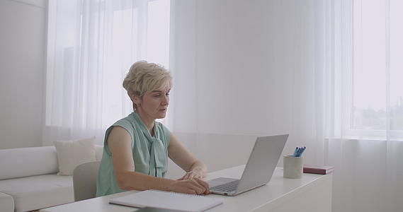 女律师通过互联网在线与客户交谈在笔记本电脑上咨询视频的预览图
