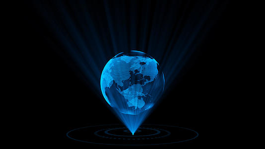 三维科技投影地球带模板视频的预览图