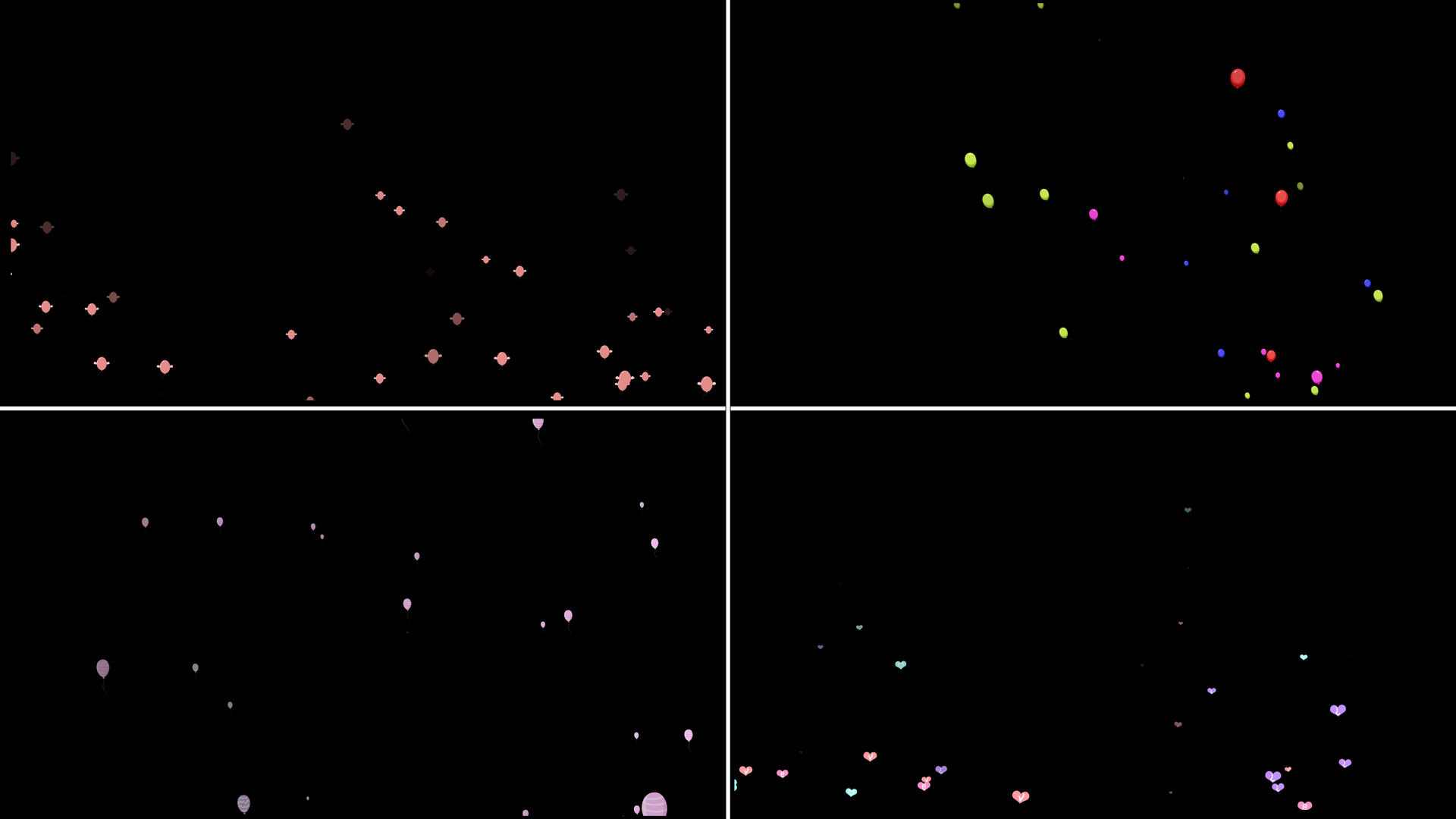 一组气球粒子漂浮动画16视频的预览图