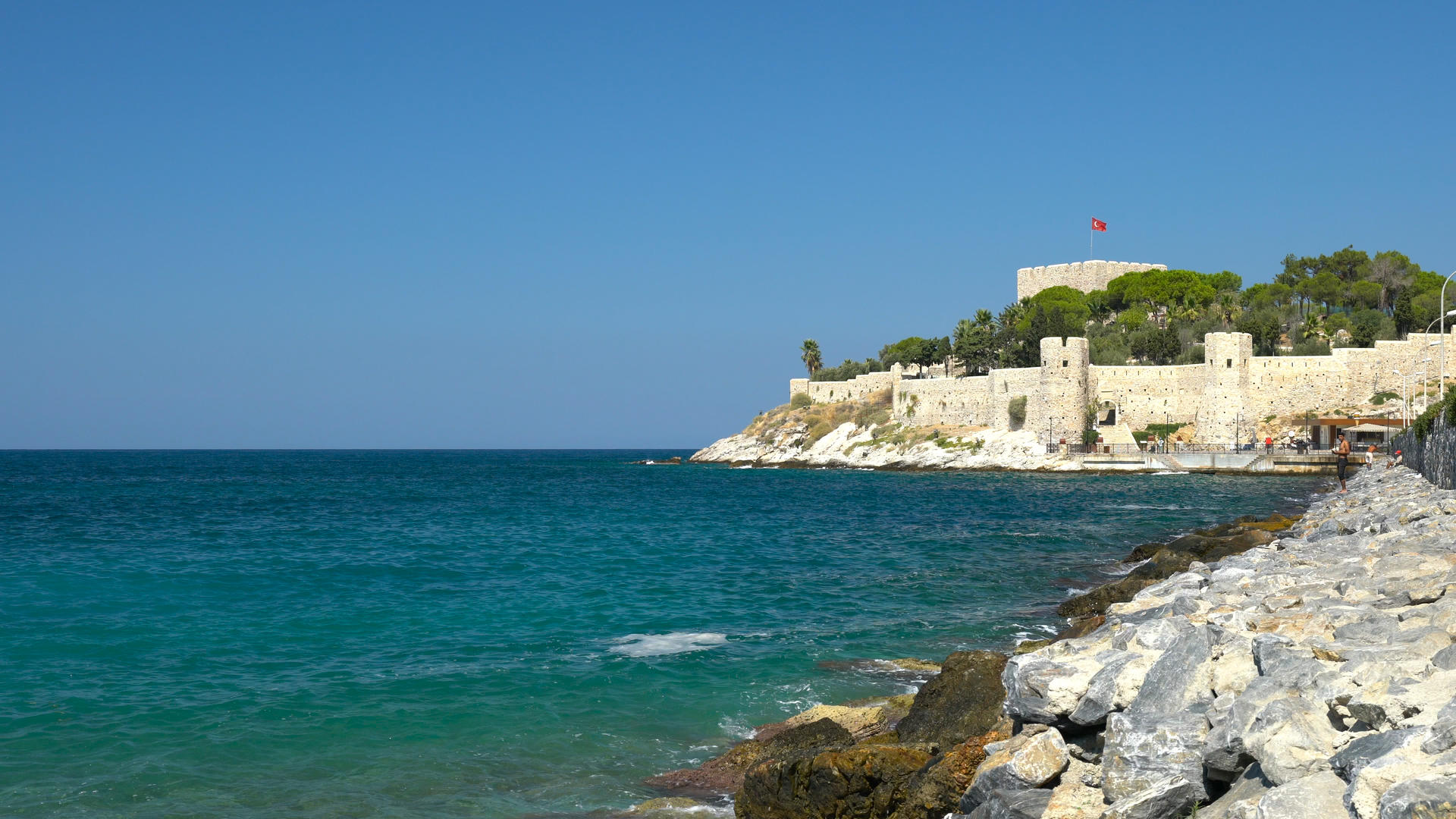 土耳其爱琴海上浪漫城堡合集4K视频的预览图