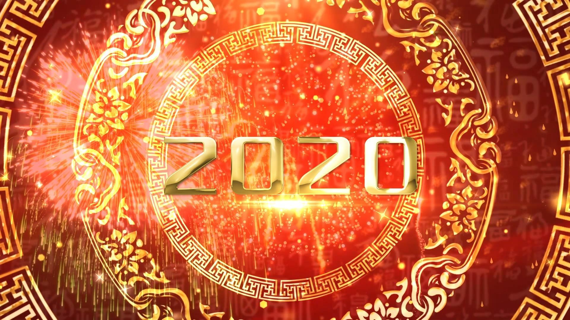 喜庆热闹迎2020新年鼠年AE模板视频的预览图