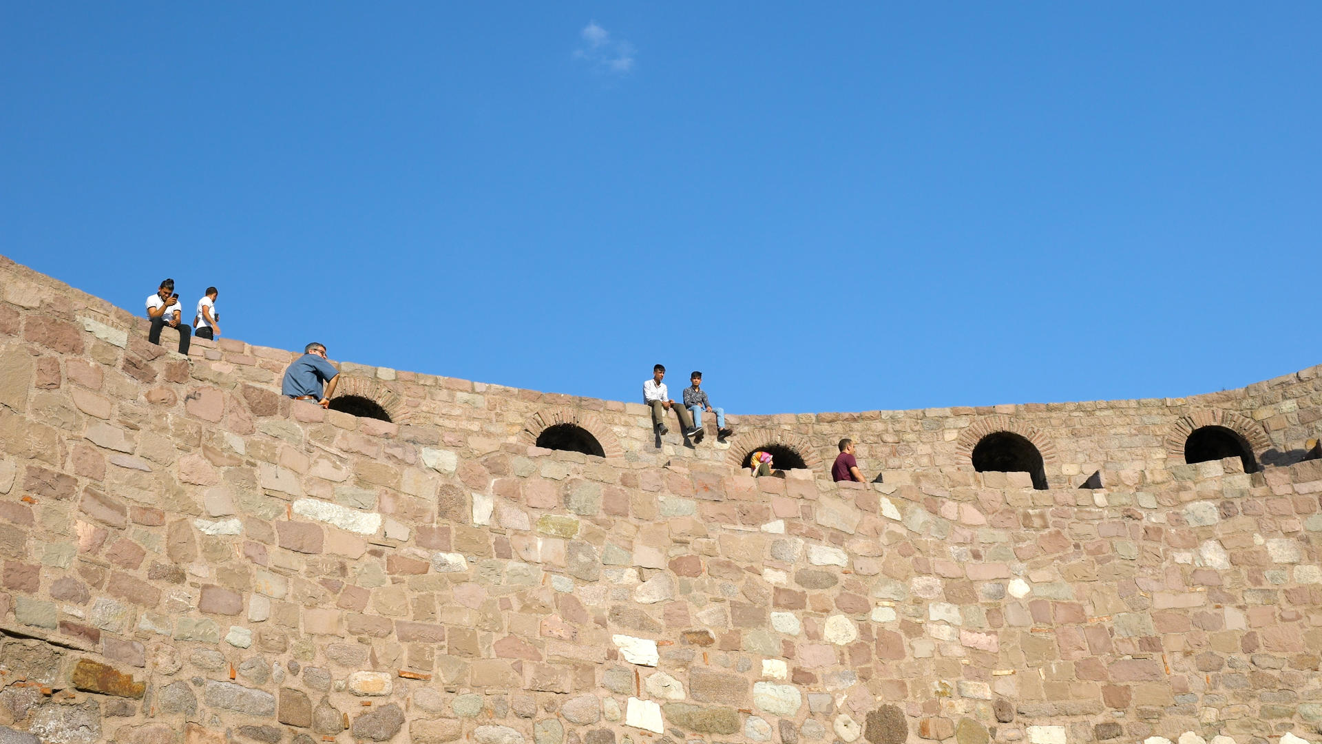 土耳其首都安卡拉城堡古城墙实拍4K视频的预览图