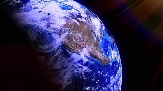 地球卫星来自卫星从空间到世界地理无缝环环视频的预览图