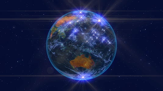 蓝光地球在空间中旋转视频的预览图