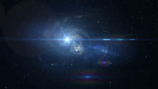 空间光点行星抽象运动视频的预览图