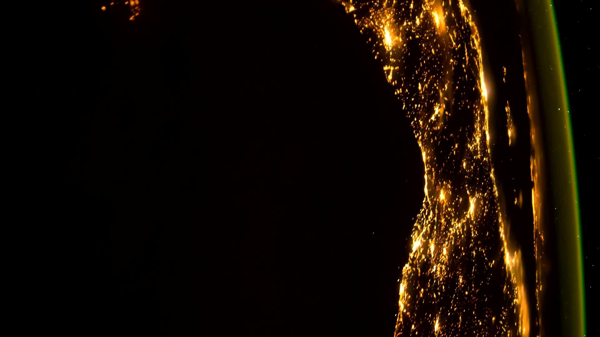 国际空间站中地球行星的夜景来自国际空间站NASA视频的预览图