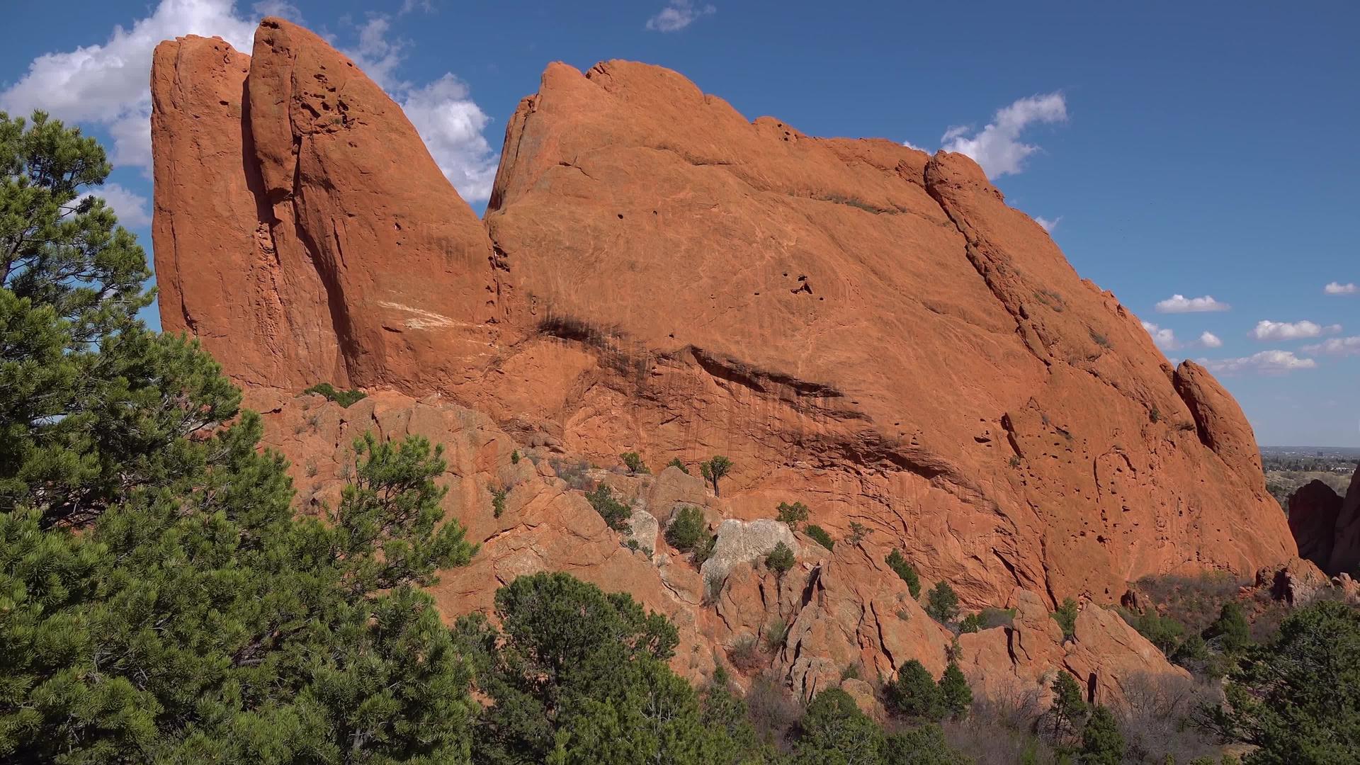 被侵蚀的红山石结构之神的花园科罗拉多泉源a视频的预览图