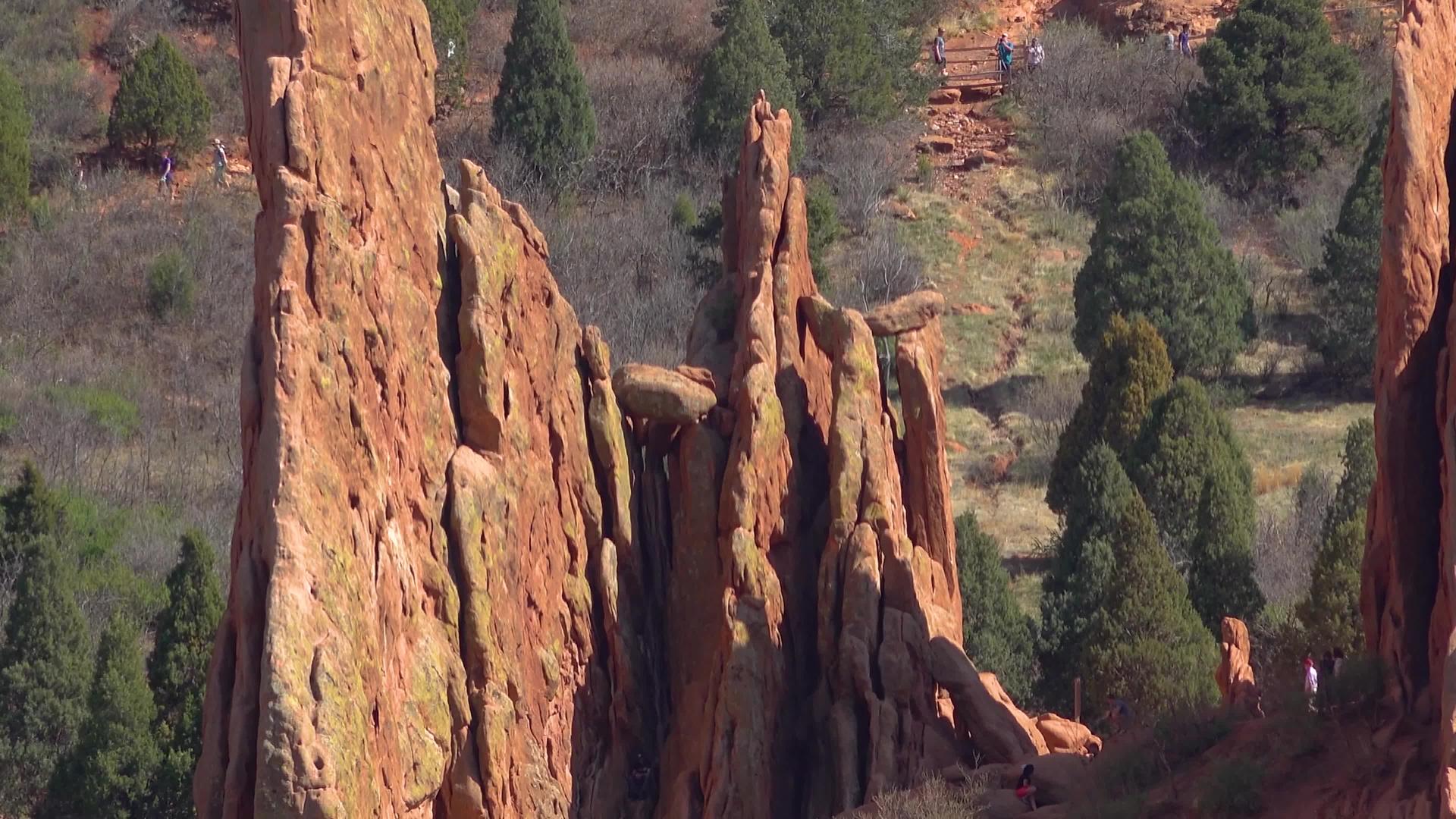 被侵蚀的红山石结构之神的花园科罗拉多泉源a视频的预览图