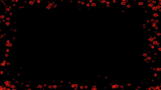 漂亮玫瑰花位移动画边框视频的预览图