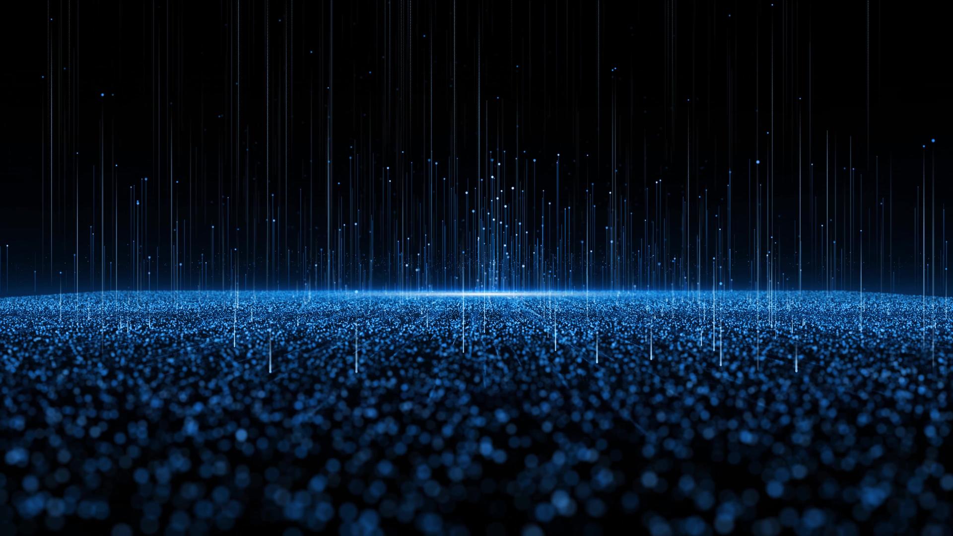 蓝色粒子舞台光线背景视频的预览图
