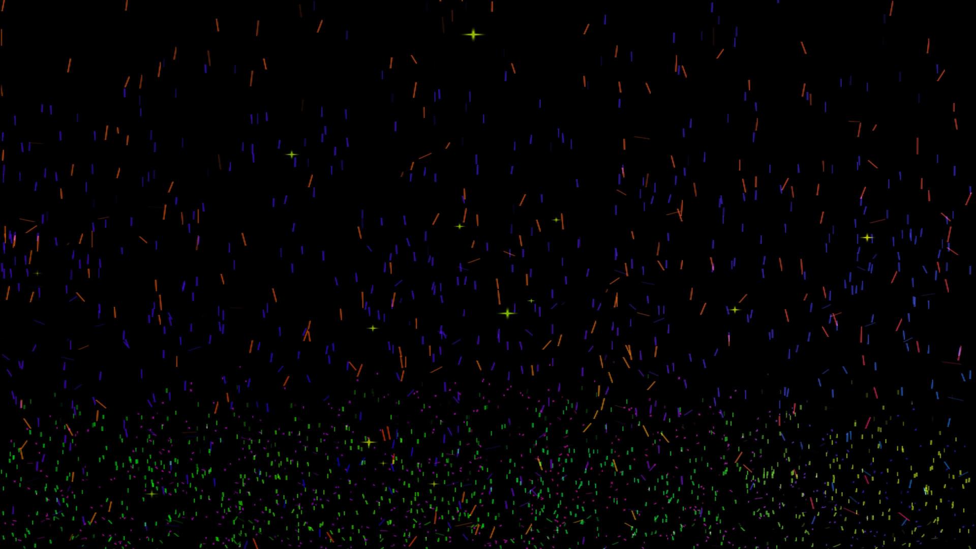 在黑屏上彩虹星挂在黑屏的顶部视频的预览图