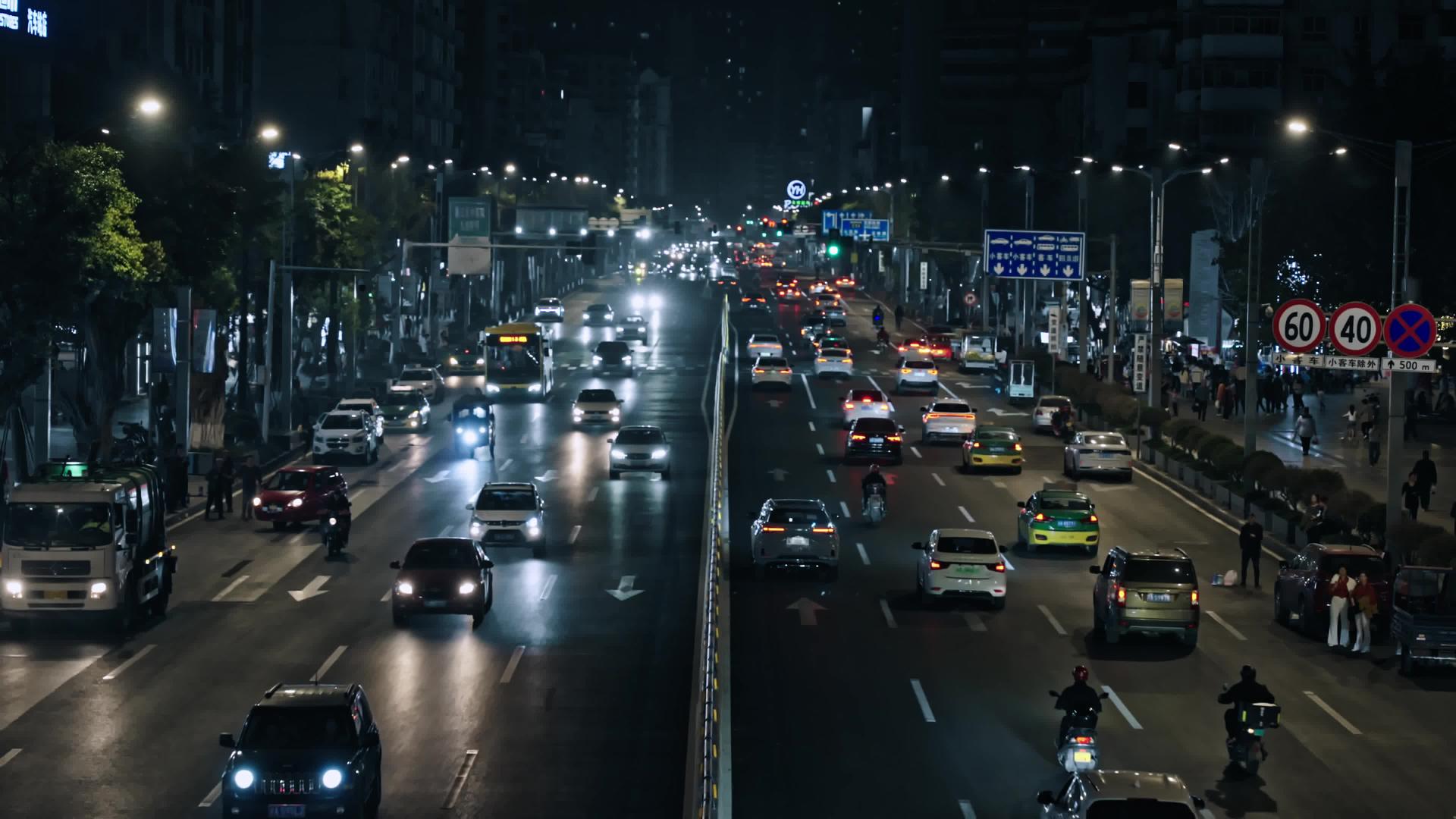4k城市夜景人文街景意境空镜头视频的预览图