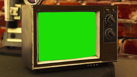 老电视绿幕抠像特效素材视频的预览图