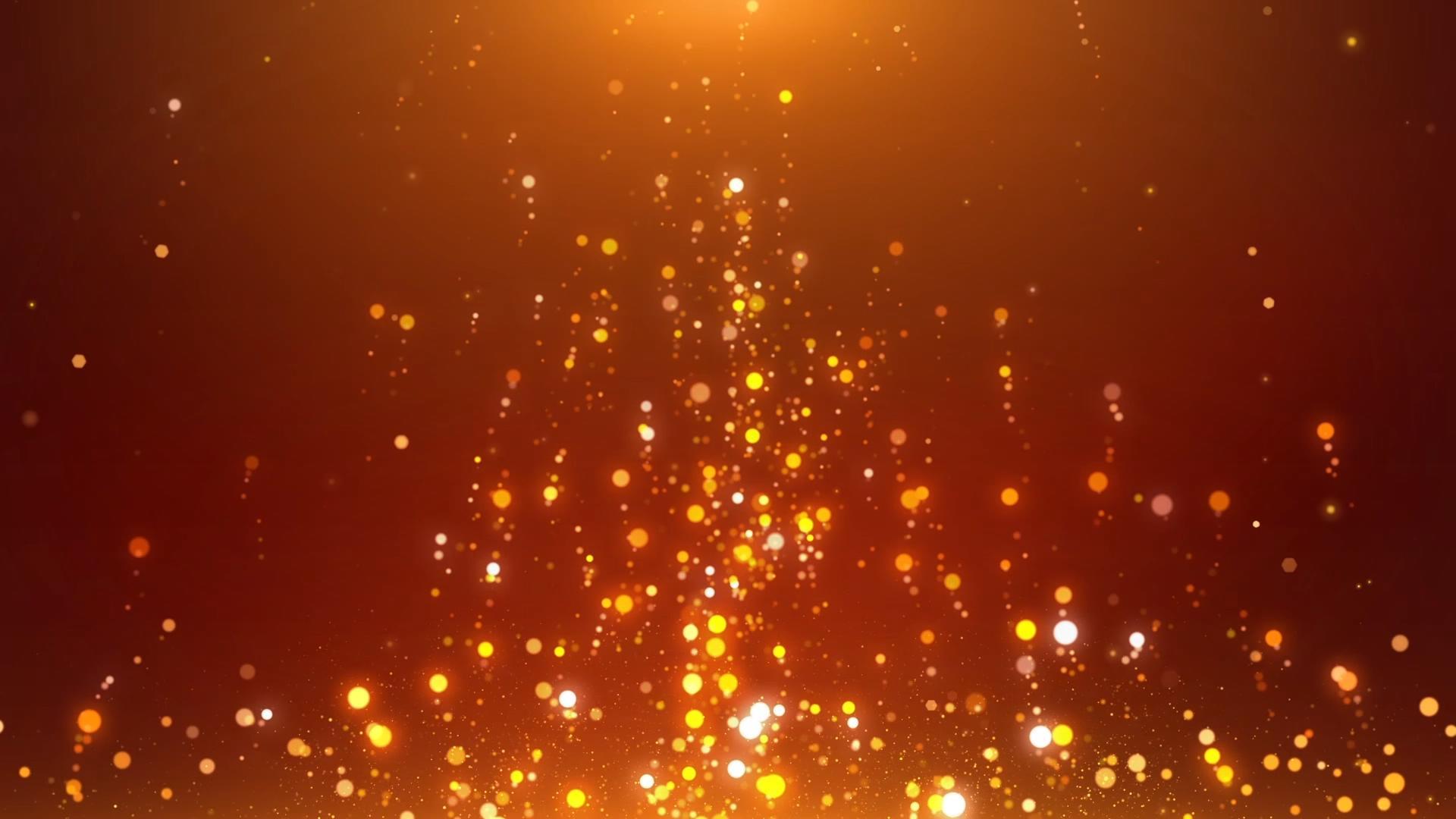唯美金色粒子飘动舞台背景视频的预览图