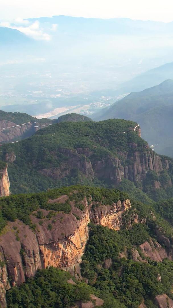 航拍5A浙江神仙居景区山山自然风光视频视频的预览图