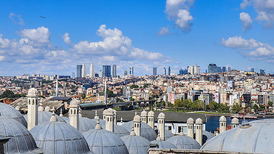 土耳其伊斯坦布尔城市建筑风光实拍视频视频的预览图