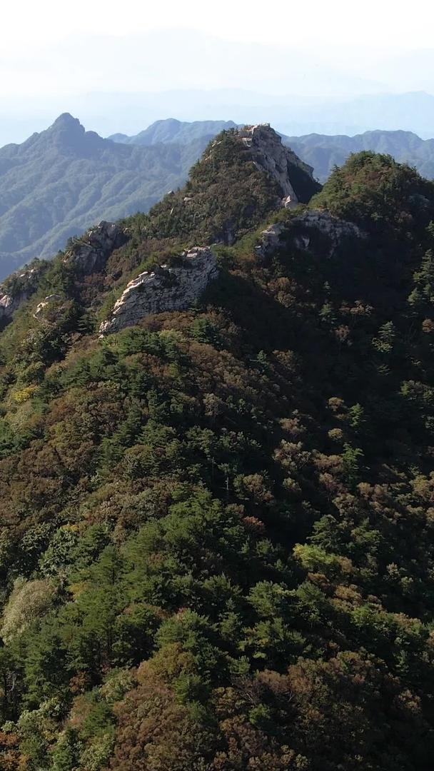 河南尧山景区航拍5A山脉自然风光视频视频的预览图