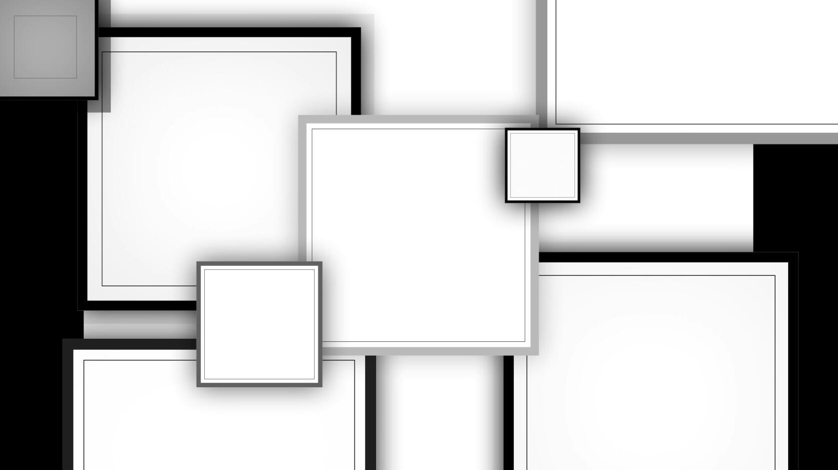 唯美正方形群组动态黑白过渡转场视频的预览图