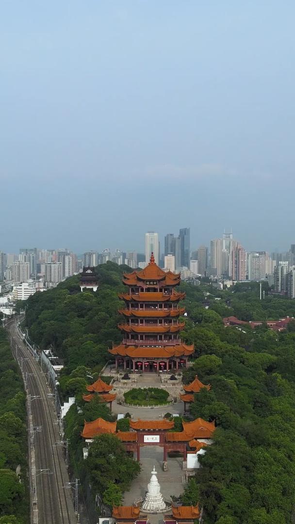 风景城市武汉城市地标建筑黄鹤楼旅游人文景点素材视频的预览图