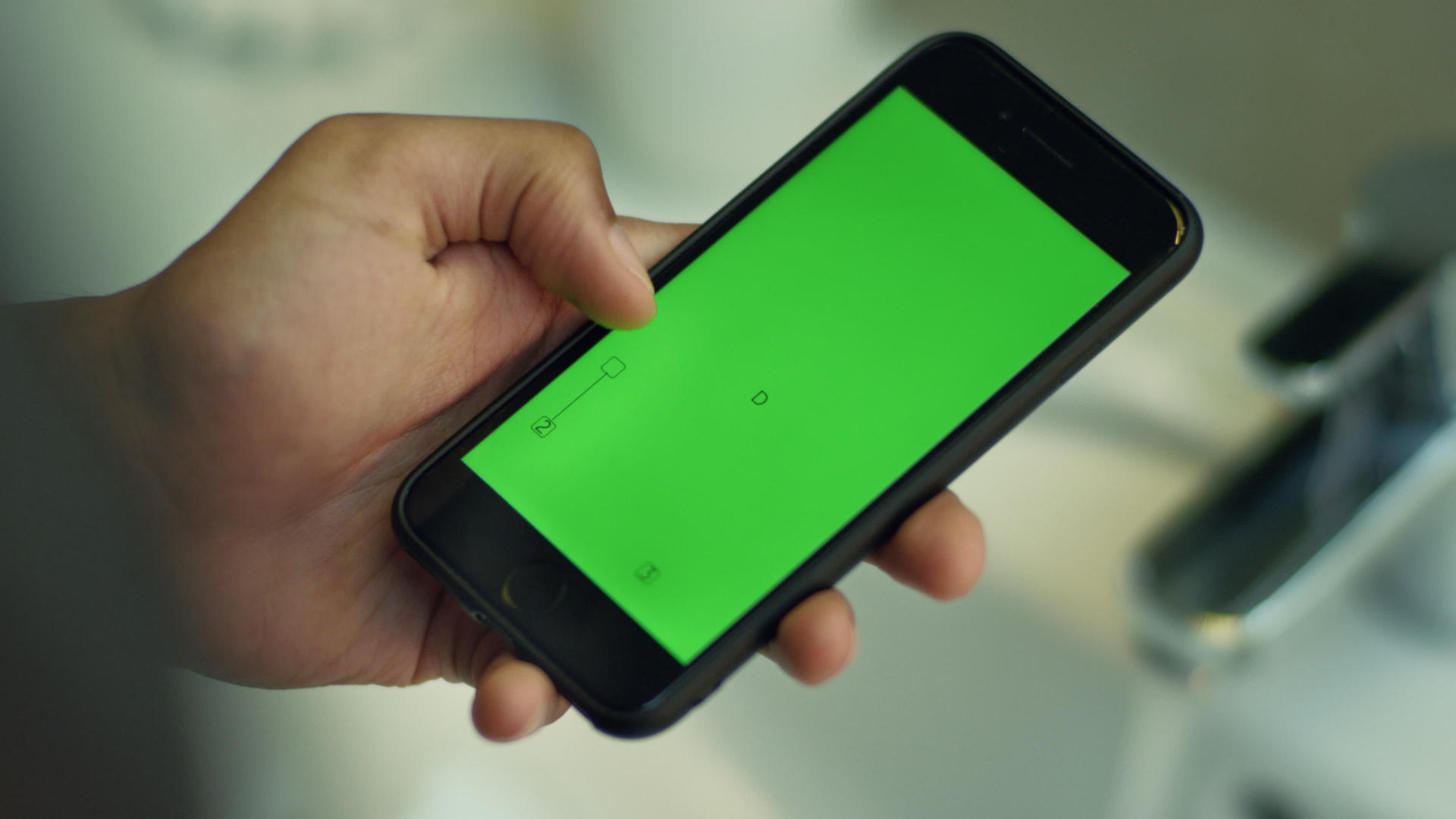 使用绿屏触摸智能手机视频的预览图
