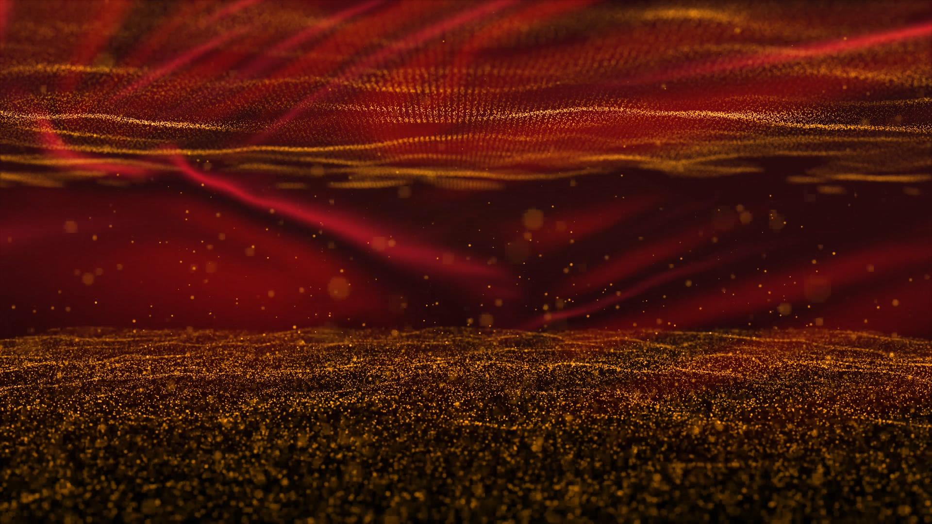 粒子红色丝绸背景视频的预览图