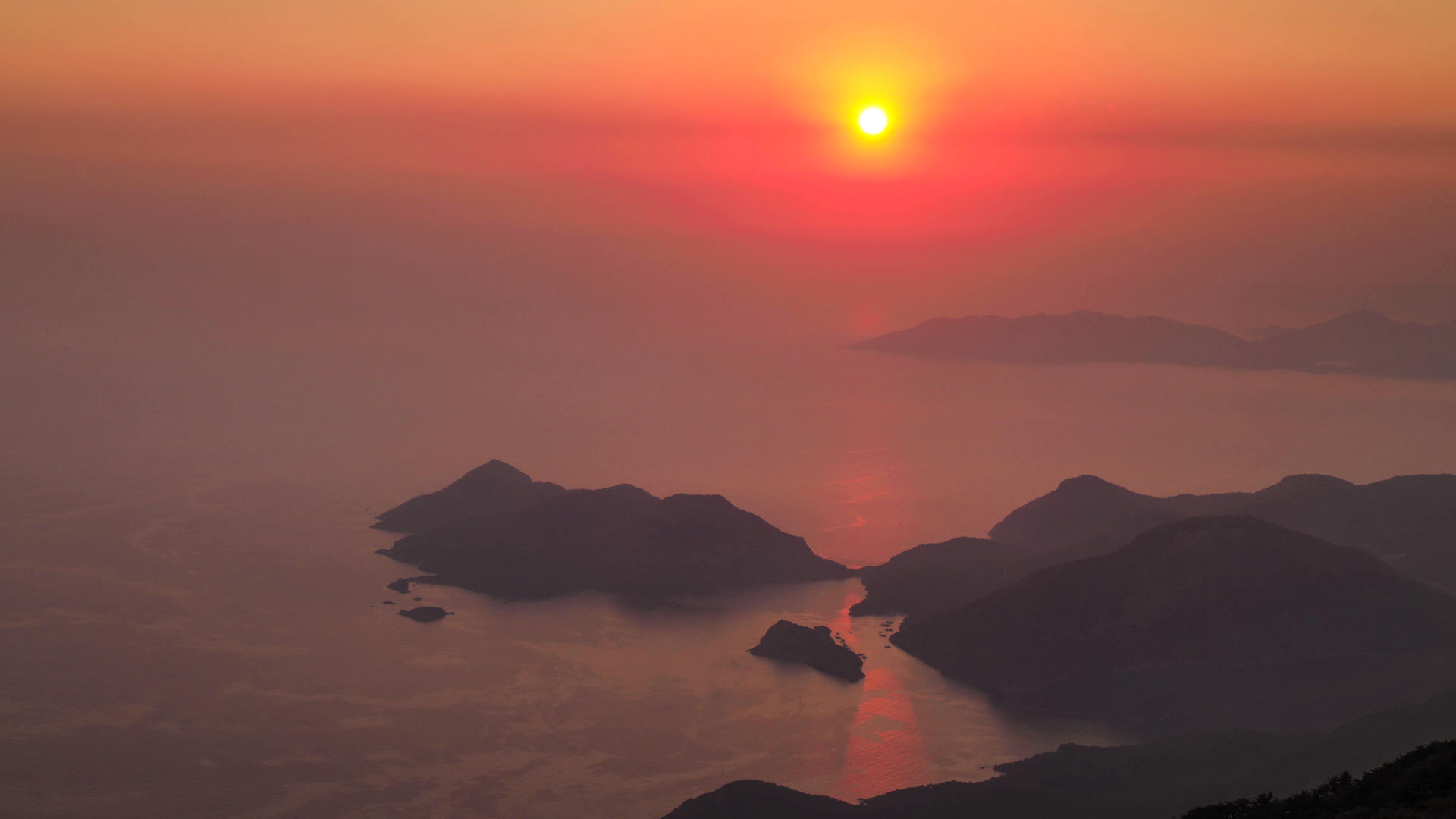 地中海上日落延时视频视频的预览图