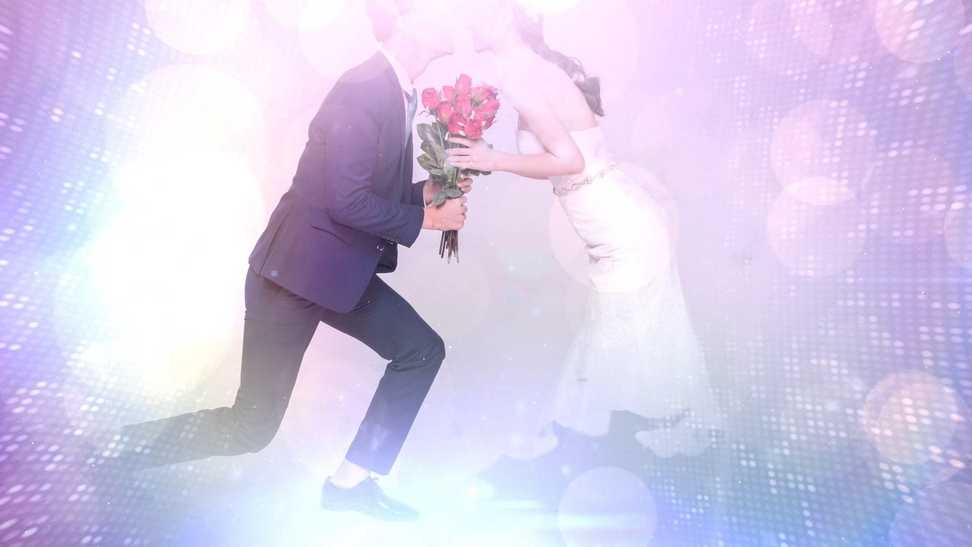 清新唯美浪漫婚礼相爱时间线视频的预览图